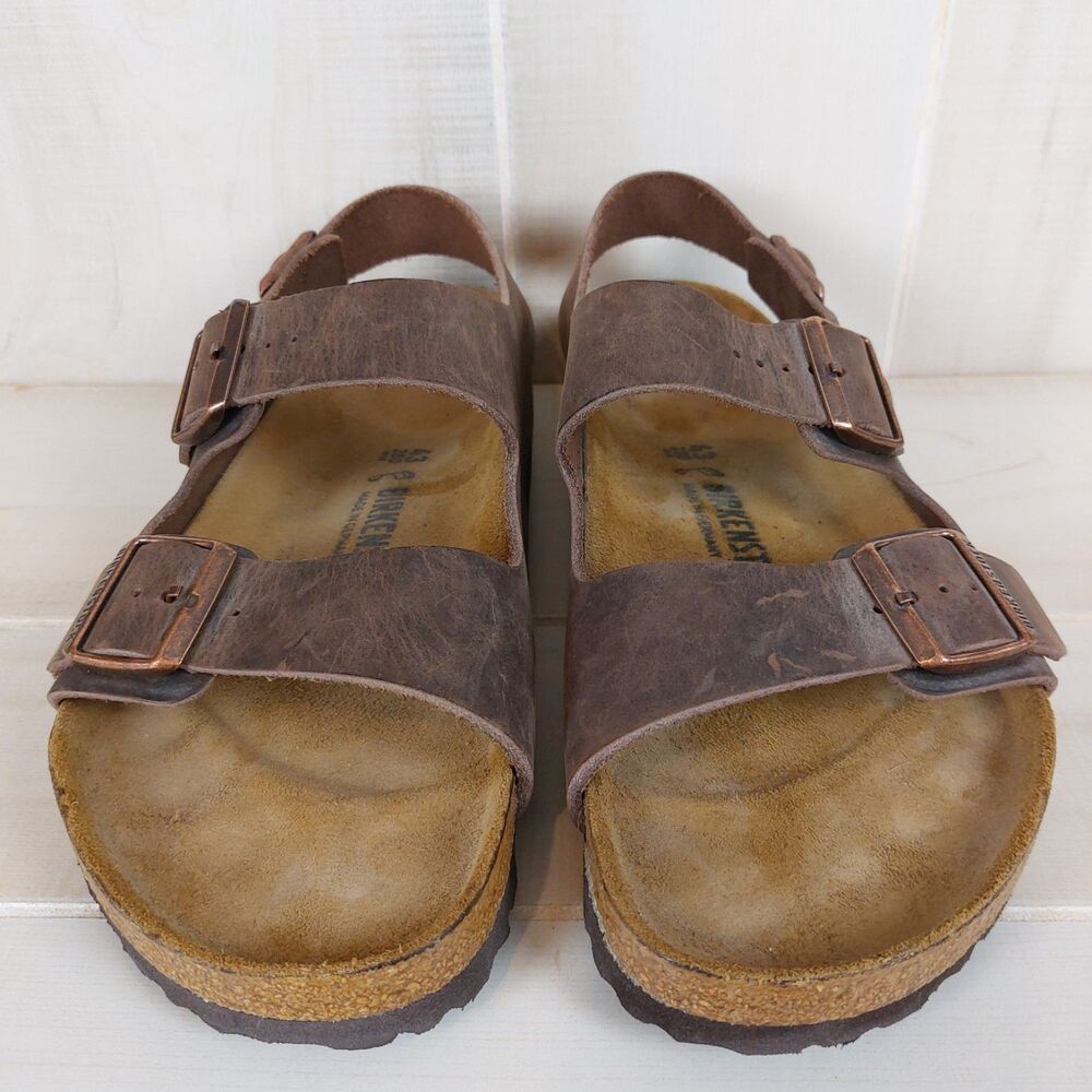 Birkenstock Milano Sandals Men's Size 10 Mocha Adjustable Straps - Picture 5 of 7